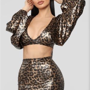 LEOPARD 🐆 PRINT 2pc SKIRT SET! 🎉